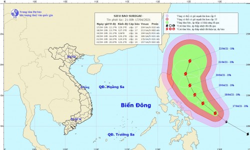 Tin siêu bão gần Biển Đông; cảnh báo thời tiết nguy hiểm