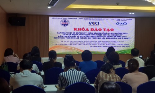 FAC hỗ trợ DNNVV tiếp cận vốn từ quỹ khởi nghiệp sáng tạo và khắc phục sai sót về thuế