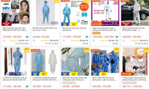 Cảnh báo: Đồ bảo hộ chống dịch bán tràn lan trên mạng, chất lượng liệu được đảm bảo?