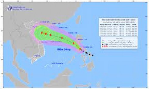 Bão Conson giật cấp 11 đi vào Biển Đông, Bắc Bộ và Trung Bộ mưa to