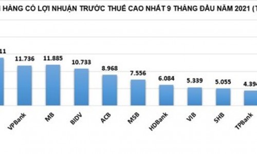 Con số lãi dự thu trong top đầu lợi nhuận ngân hàng biến động ra sao?