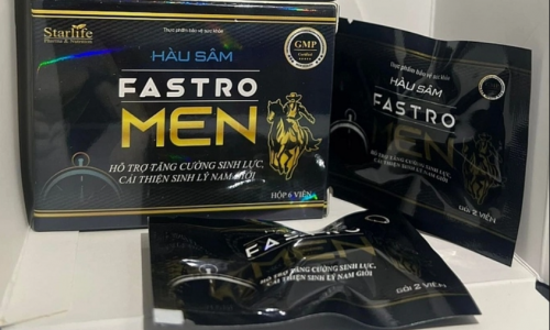 Thực phẩm Hàu sâm Fastro MEN chứa chất cấm