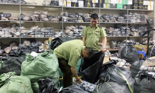 Hà Nội: Phát hiện kho giày dép giả với số lượng 
