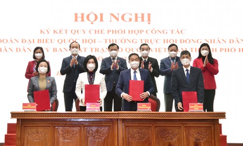 Ký kết Quy chế phối hợp công tác giữa Đoàn ĐBQH - Thường trực HĐND - UBND - MTTQ Việt Nam Thành phố