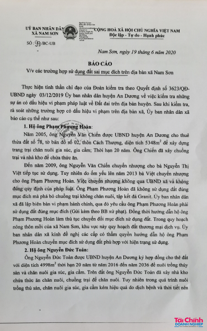 Hải Phòng: "Hô biến” hơn 5.300m2 đất nông nghiệp thành bãi tập kết vật liệu xây dựng