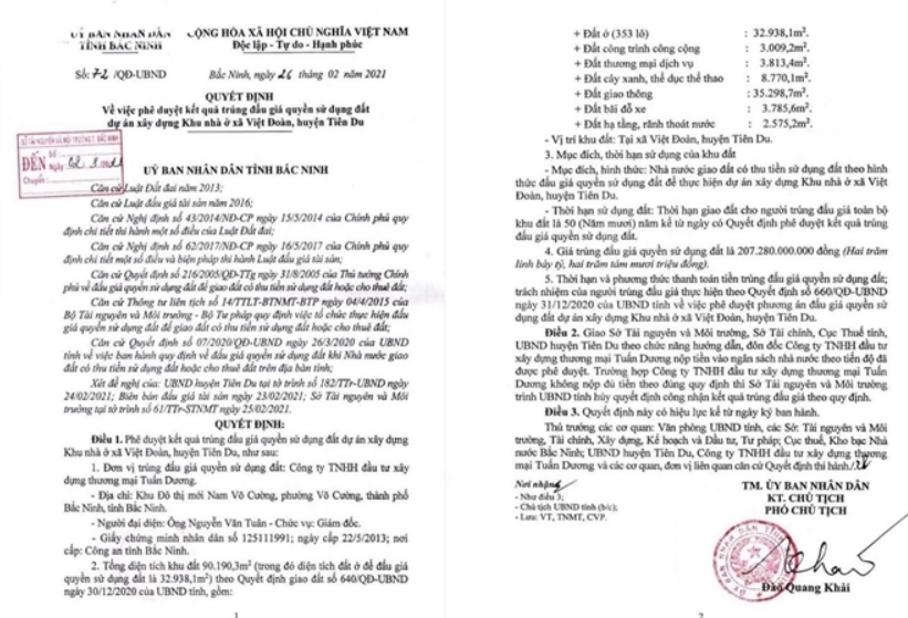 Bắc Ninh: Yêu cầu kiểm tra dự án Khu nhà ở Việt Đoàn huy động vốn trái luật