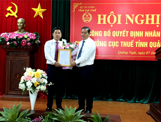 Bổ nhiệm ông Bùi Khánh Toàn làm Cục trưởng Cục Thuế Quảng Ngãi