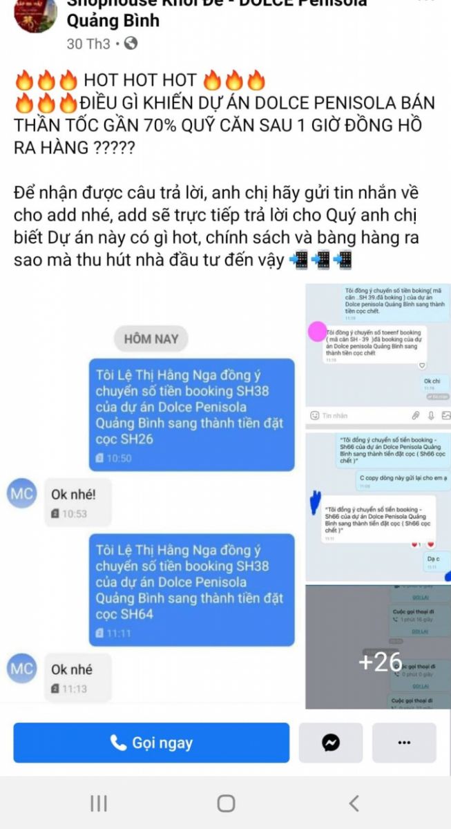 Dự án Dolce Penisola Quảng Bình chưa đủ điều kiện huy động vốn
