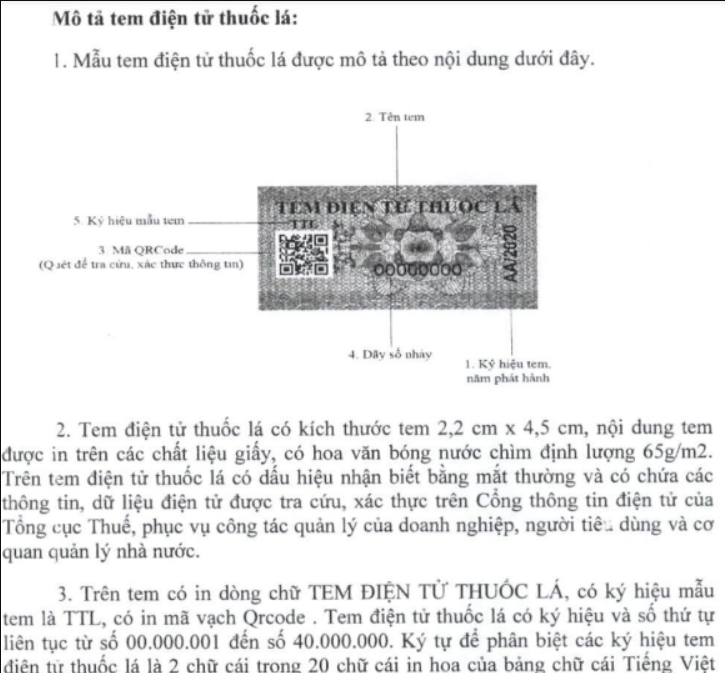 Thuốc lá và rượu phải dán tem điện tử