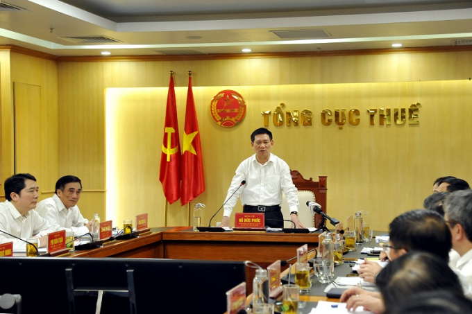 Bộ trưởng Hồ Đức Phớc làm việc với Tổng cục Thuế