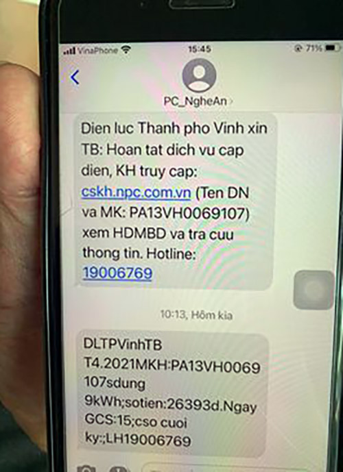 Nghệ An: Chưa sử dụng, khách hàng đã bị ngành điện thông báo thu tiền