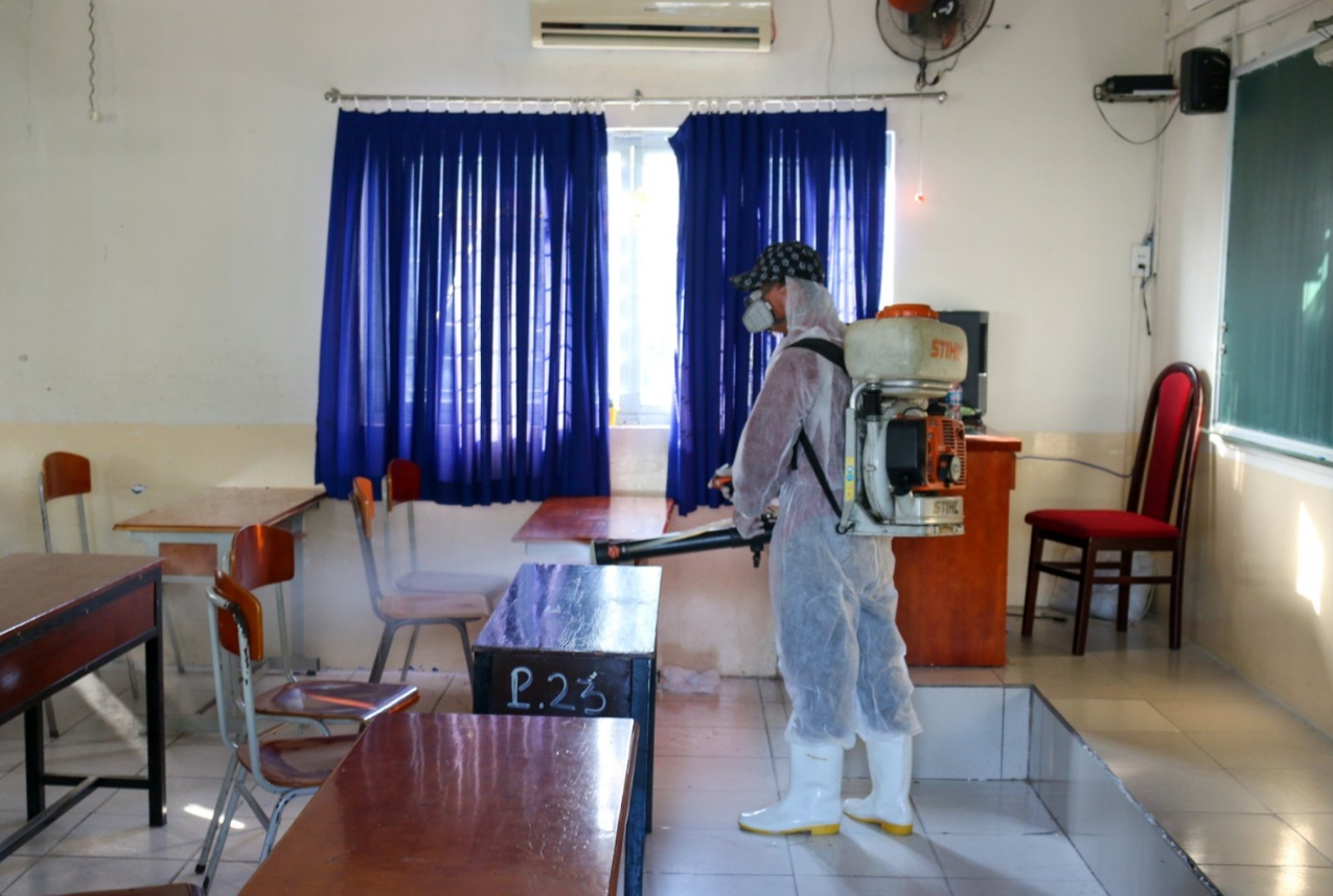Các trường học ở TPHCM tăng cường phòng dịch sau nghỉ lễ