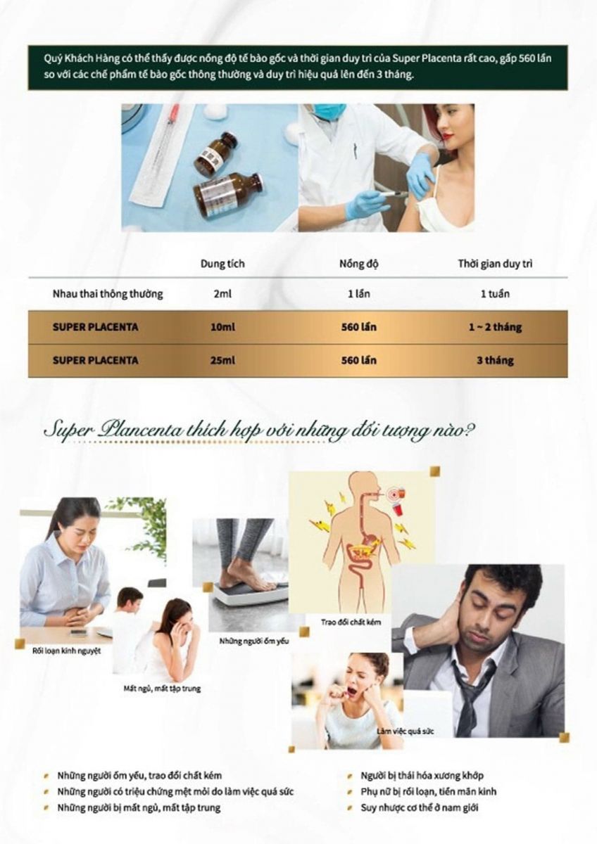 Không được Sở Y tế cấp phép, Tâm Beauty Clinic vẫn “dụ” khách hàng tiêm tế bào gốc bằng nhau thai người