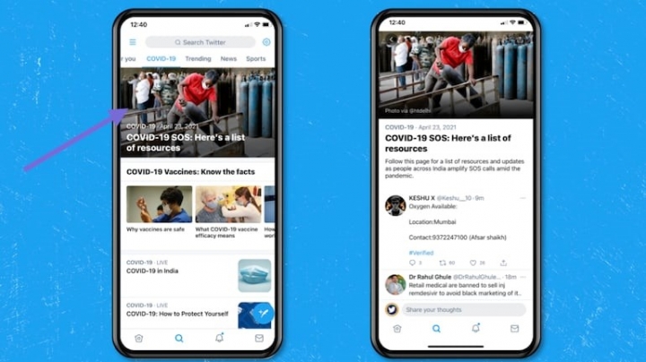 Twitter tung ra các trang tin tức Covid-19 dành riêng cho từng tiểu bang ở Ấn Độ