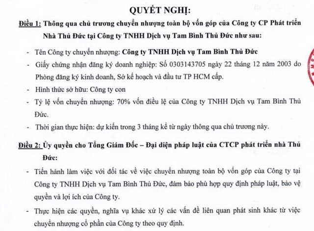 Bị phạt hàng trăm tỷ tiền thuế, Thuduc House liên tiếp thoái vốn tại các công ty liên kết