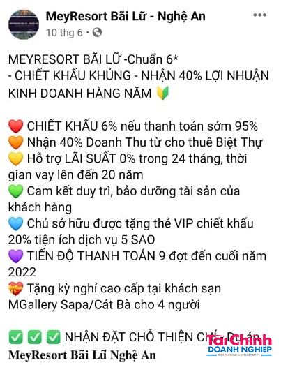 Tân Á Đại Thành "rao bán lúa non" tại Dự án Meyresort Bãi Lữ