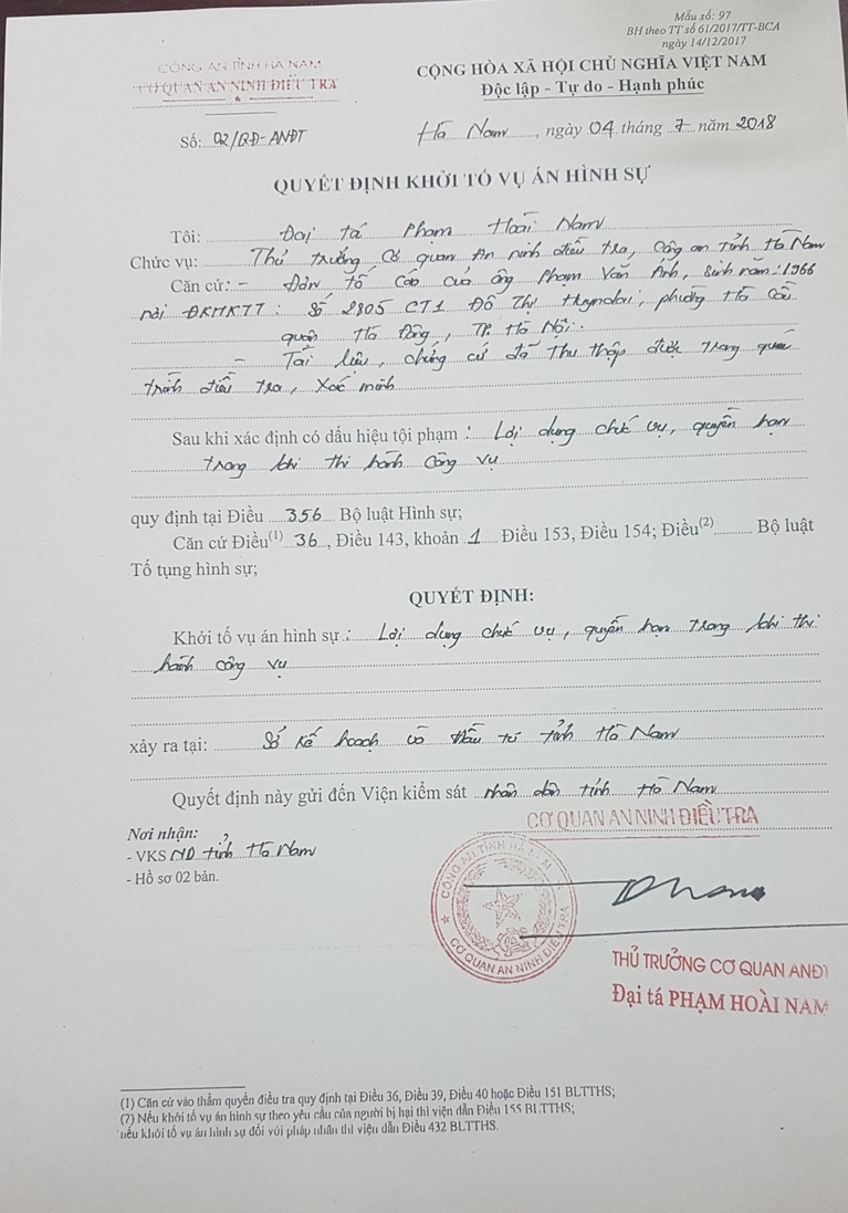 ĐBQH đề nghị giải quyết dứt điểm các vi phạm pháp luật xảy ra tại Sở Kế hoạch và Đầu tư Hà Nam