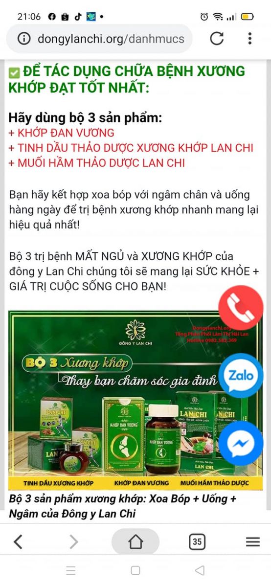 Cảnh báo: Quảng cáo TPBVSK Khớp Đan Vương và Khớp Khang Thọ có dấu hiệu lừa dối khách hàng