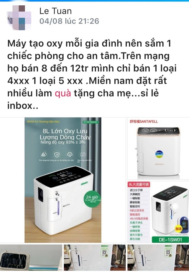 Lào Cai: Phát hiện nhiều máy tạo oxy nhập lậu qua giám sát mạng xã hội
