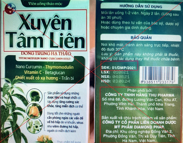 Cảnh báo: Sản phẩm Trà xuyên tâm liên Khải Hà 'nổ' công dụng điều trị COVID-19
