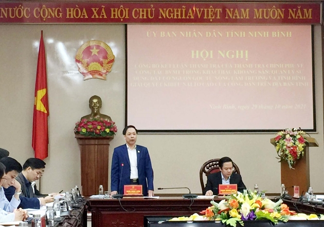 Sở TN&MT Ninh Bình có nhiều vi phạm trong khai thác khoáng sản