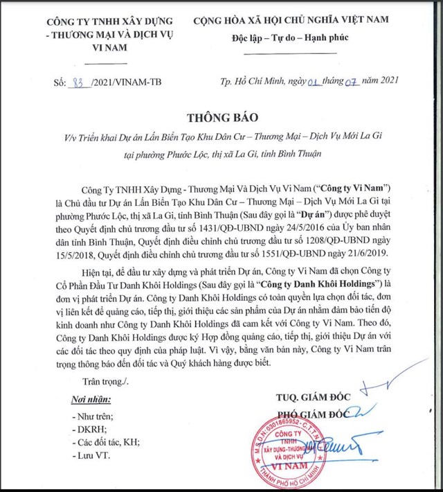 Dự án Lagi New City Bình Thuận được chủ đầu tư thế chấp ngân hàng để vay vốn?