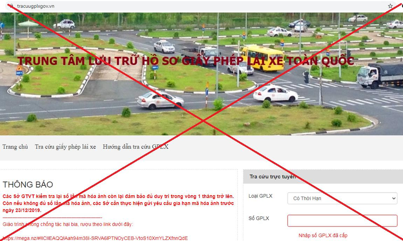 Bộ GTVT cảnh báo nhiều website giả mạo tra cứu thông tin giấy phép lái xe