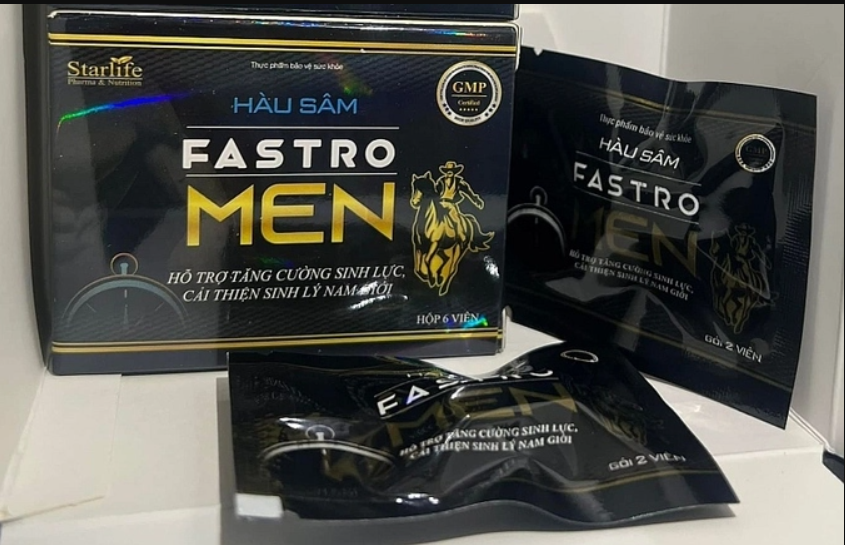 Thực phẩm Hàu sâm Fastro MEN chứa chất cấm
