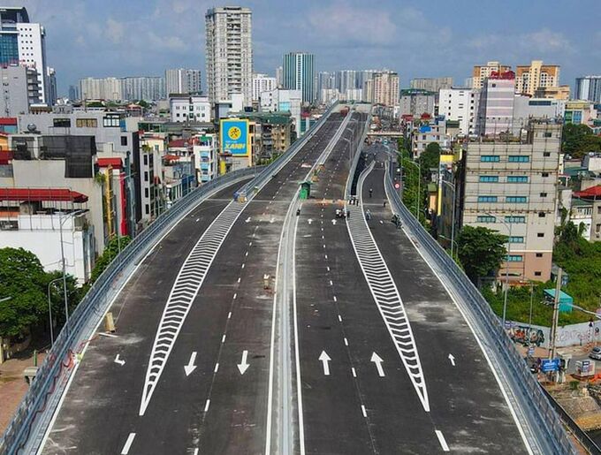 Hà Nội sẽ thông xe đường Vành đai 2 trên cao vào ngày 11/1 tới