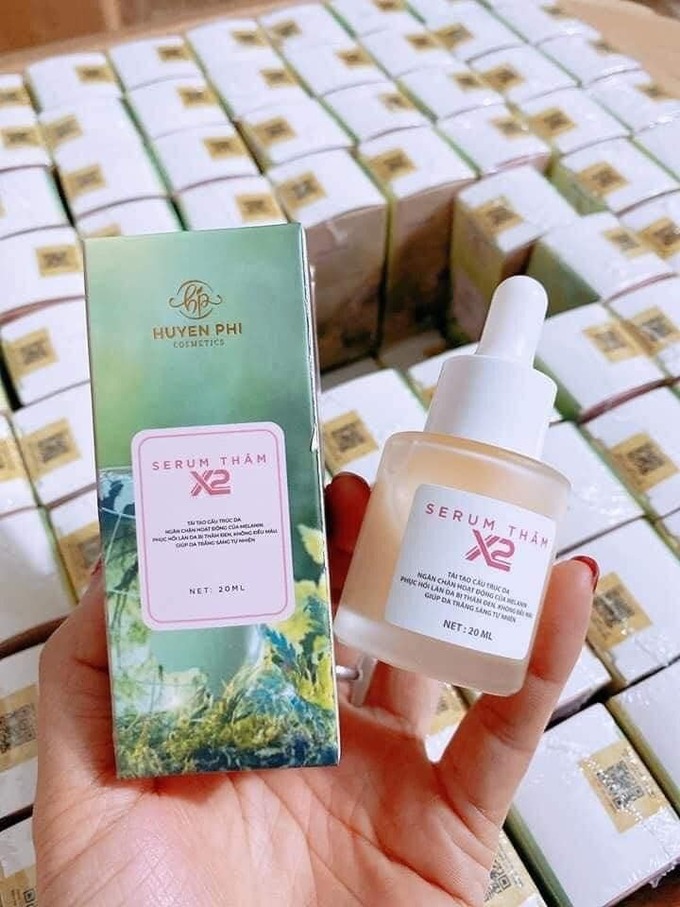 Chứa chất cấm, Serum thâm X2 - Nhãn hàng Huyền Phi Cosmetics bị đình chỉ lưu hành, tiêu huỷ